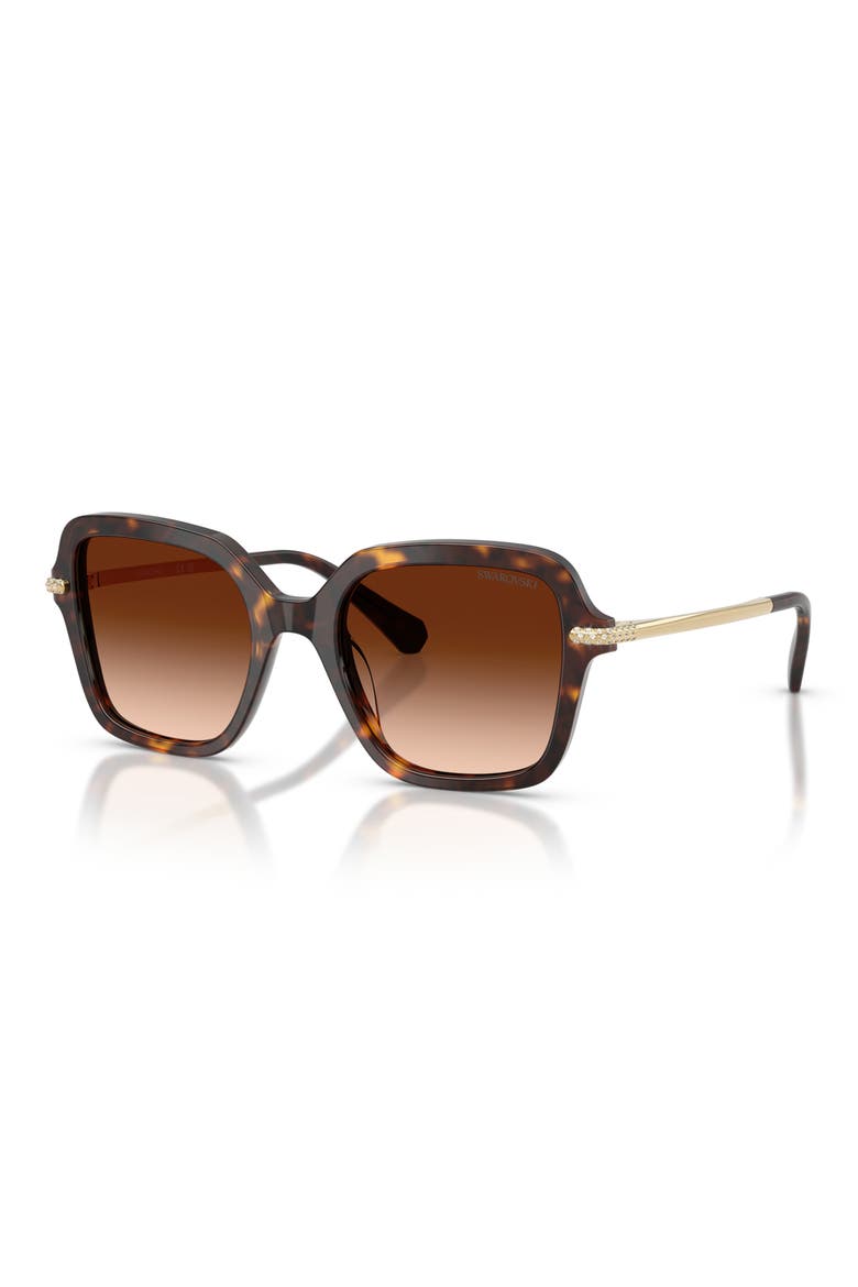 50mm Small Irregular Sunglasses, Alternate, color, HAVANA / GRADIENT BROWN