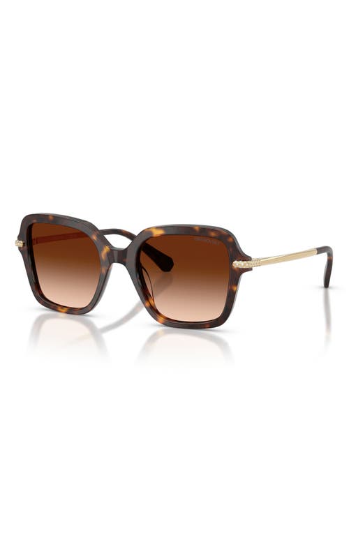 Swarovski Sk6040 Crystal-embellished Square Acetate Sunglasses In Brown