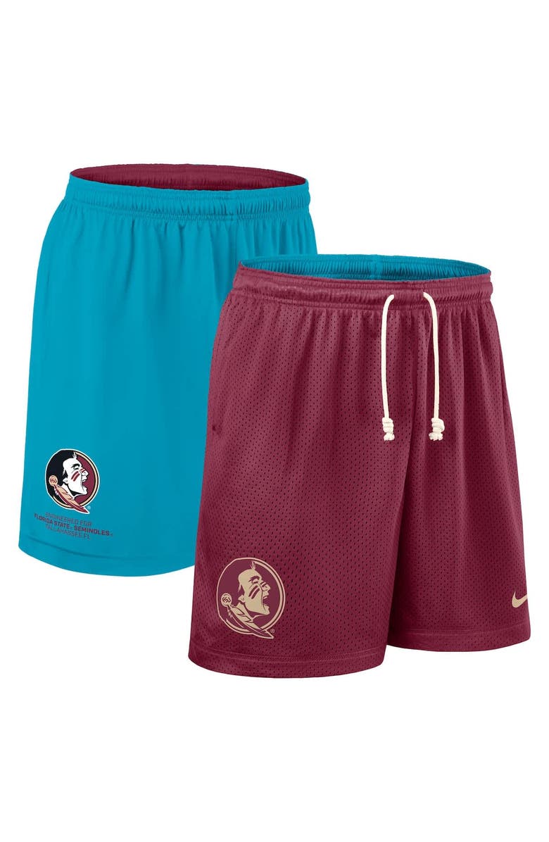 Nike Men's Nike Garnet/Turquoise Florida State Seminoles 2025 Sideline Reversible Performance Shorts, Main, color, 