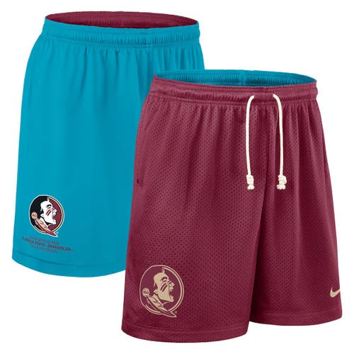 Nike Garnet/turquoise Florida State Seminoles 2025 Sideline Reversible Performance Shorts In Multi