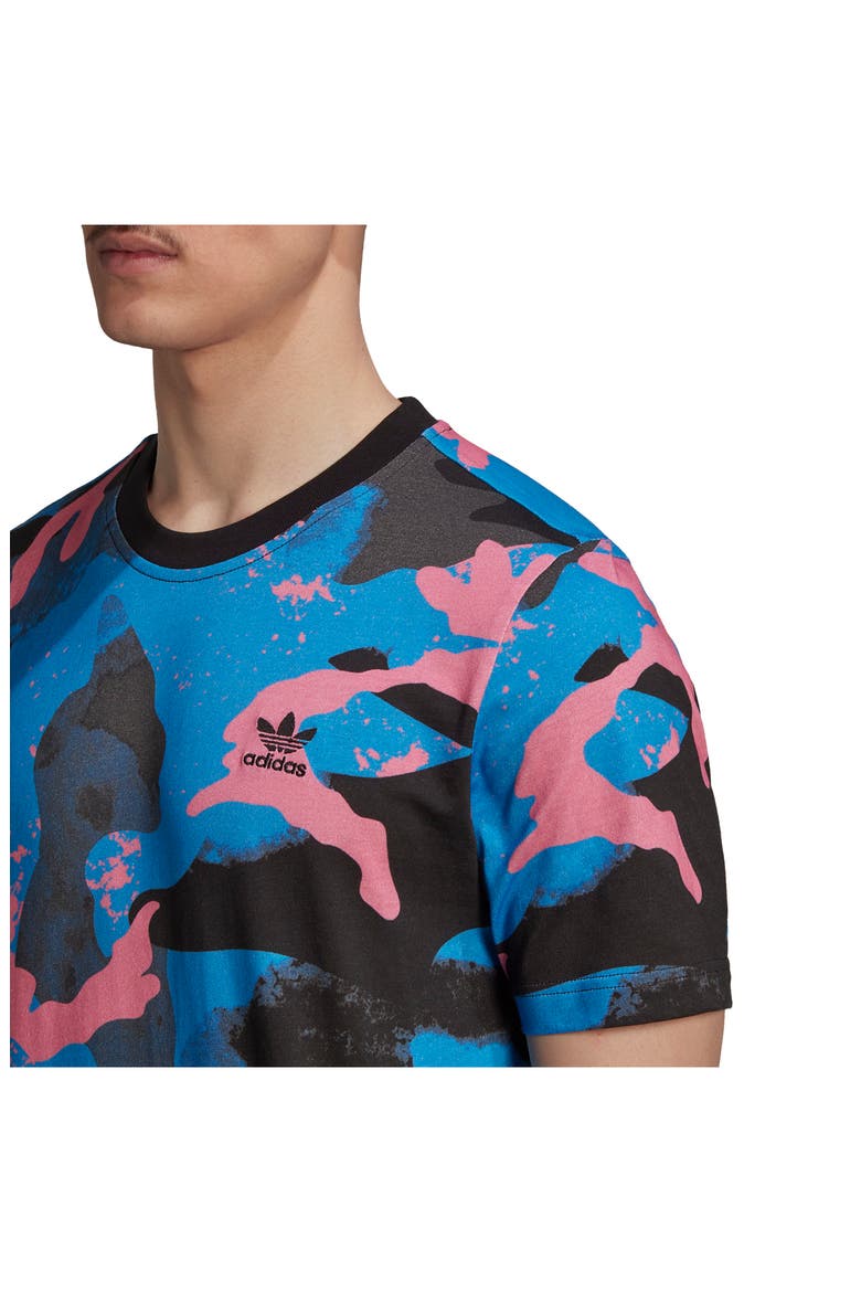 Camouflage Series Cotton Crewneck T-Shirt, Alternate, color, PULSE BLUE