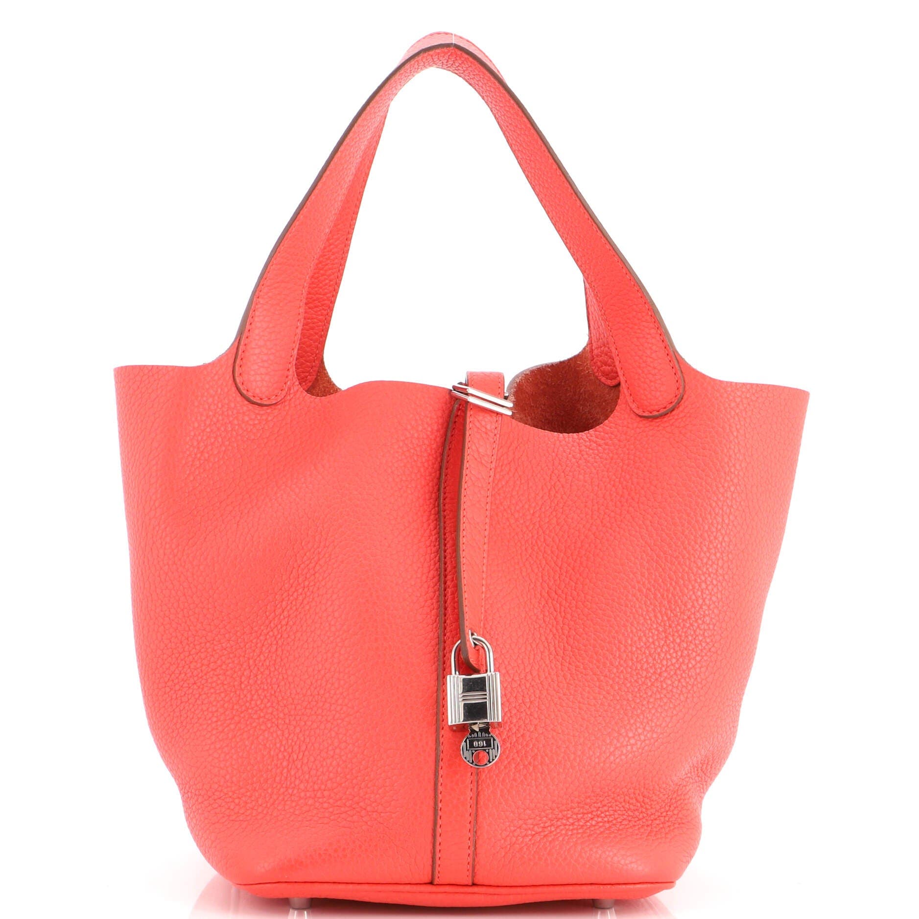 Picotin Lock Bag Clemence MM, Main, color, Red