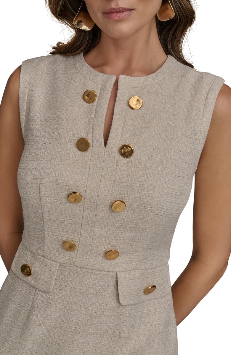 Donna Karan New York Sleeveless Sheath Dress, Alternate, color, Sand/ Gold
