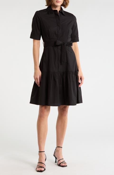 Short Sleeve Cotton Shirtdress