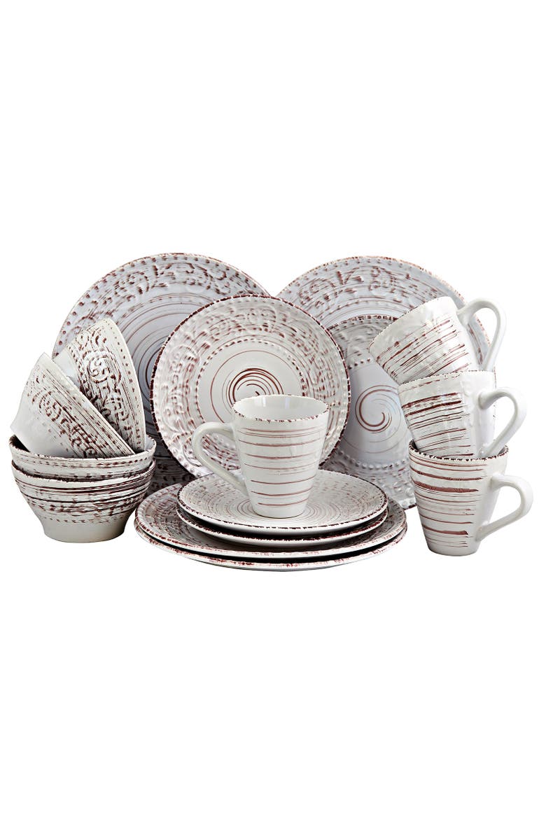 Malibu Sands 16-Piece Dinnerware Set in Shell, Main, color, Blue