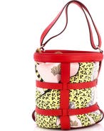 Pre-Owned Hermes Musardine Bucket Bag Printed Silk with Leather
