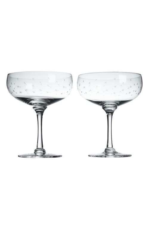 The Vintage List Set Of 2 Crystal Cocktail Glasses In Transparent
