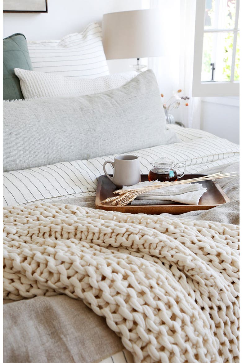Finn Chunky Knit Throw Blanket, Alternate, color, ANTIQUE WHITE