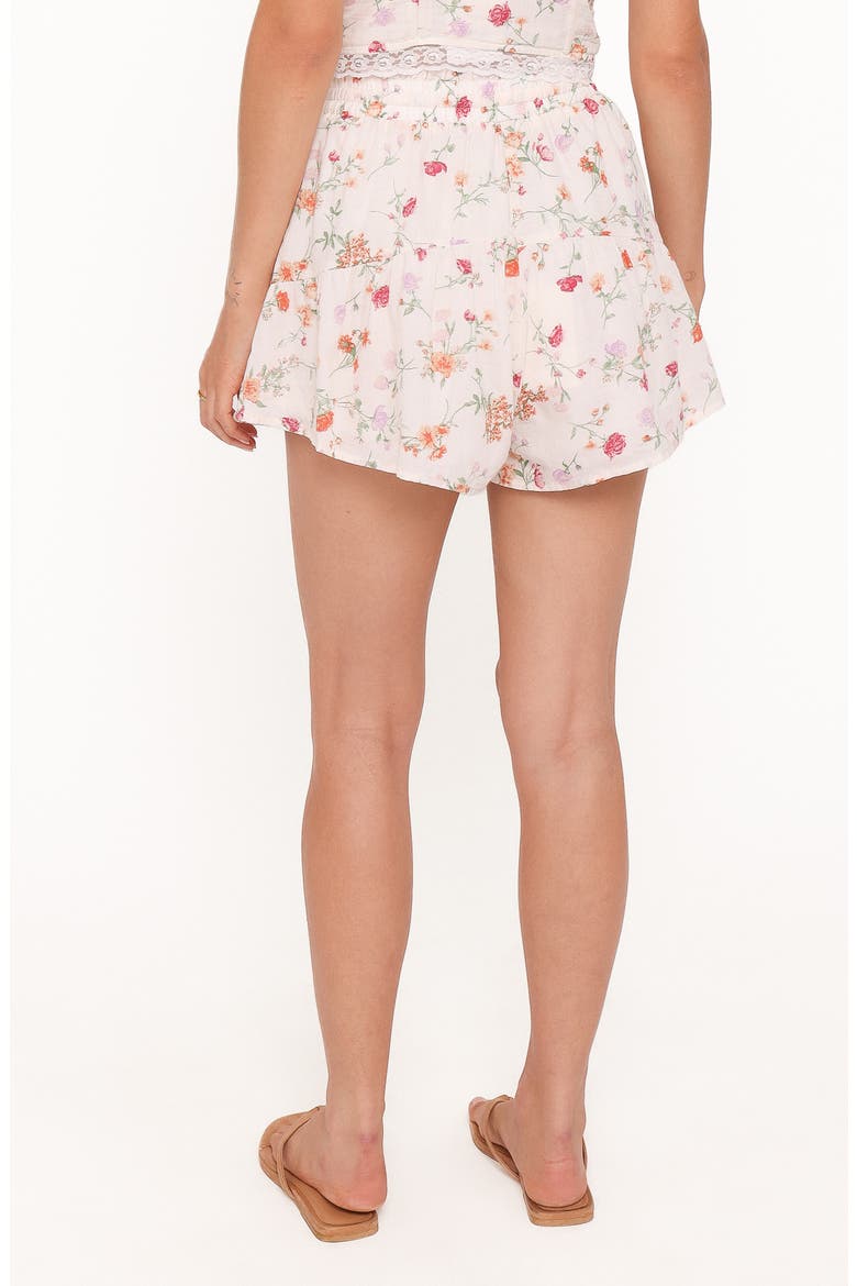 Antonia Floral Drawstring Shorts, Alternate, color, WHITE POPPY ROSE