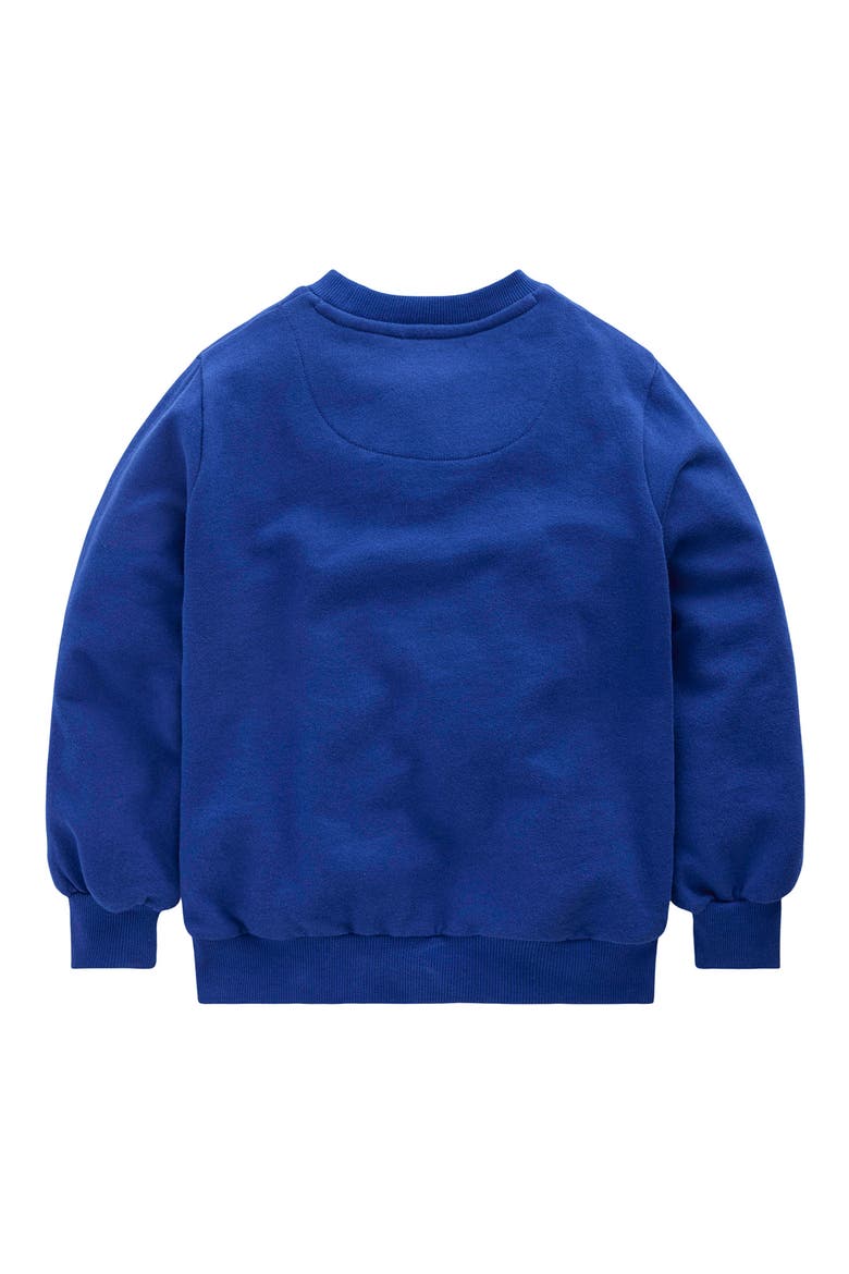 Kids' Dino Appliqué Cotton Graphic Sweathirt, Alternate, color, MAZARINE BLUE DINOS