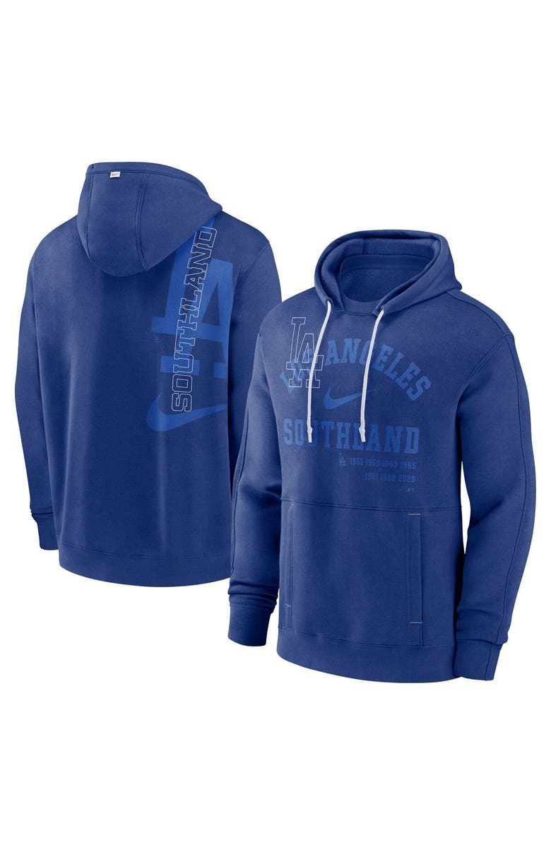 Nike Men's Nike Royal Los Angeles Dodgers Statement Ball Game Pullover Hoodie, Main, color, 
