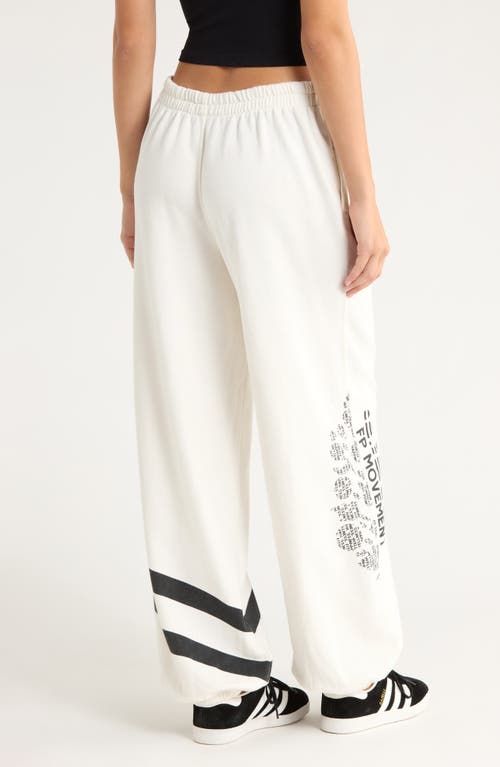 Free People Fp Movement All Star Oversize Graphic Joggers In White