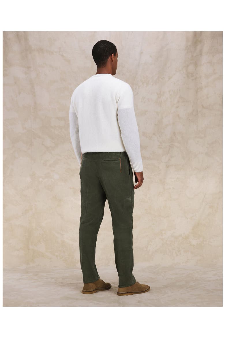 Pences Corduroy Pleated Trousers, Alternate, color, GREEN