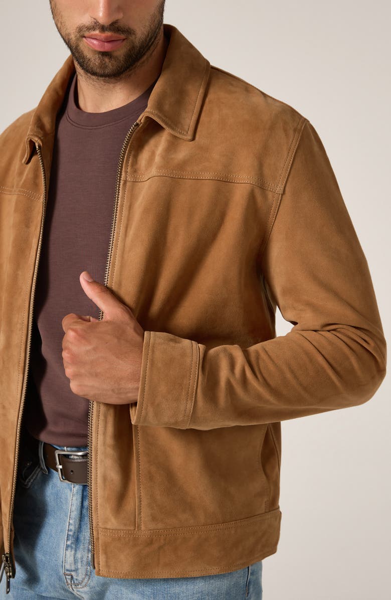 7 Diamonds Suede Flight Jacket, Alternate, color, Camel