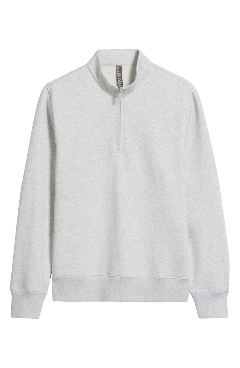 Zella Vital Fleece Quarter Zip Pullover, Alternate, color, Grey Fog Heather