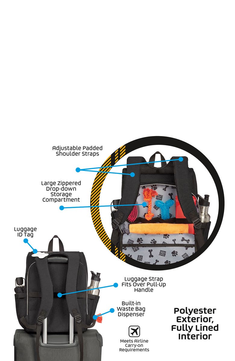 MOBILE DOG GEAR Ultimate Week Away Backpack - Black, Alternate, color, 