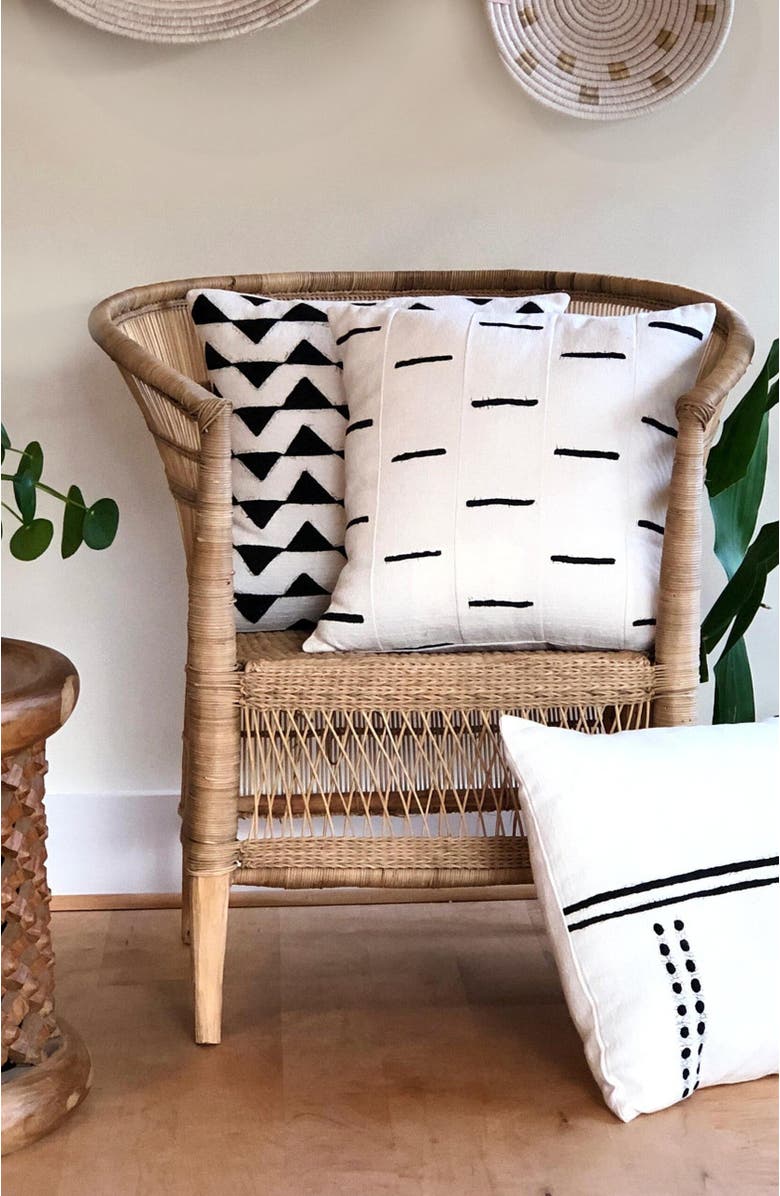 Mbare Sadza Triangles Pillow Cover 46Cm, Alternate, color, White