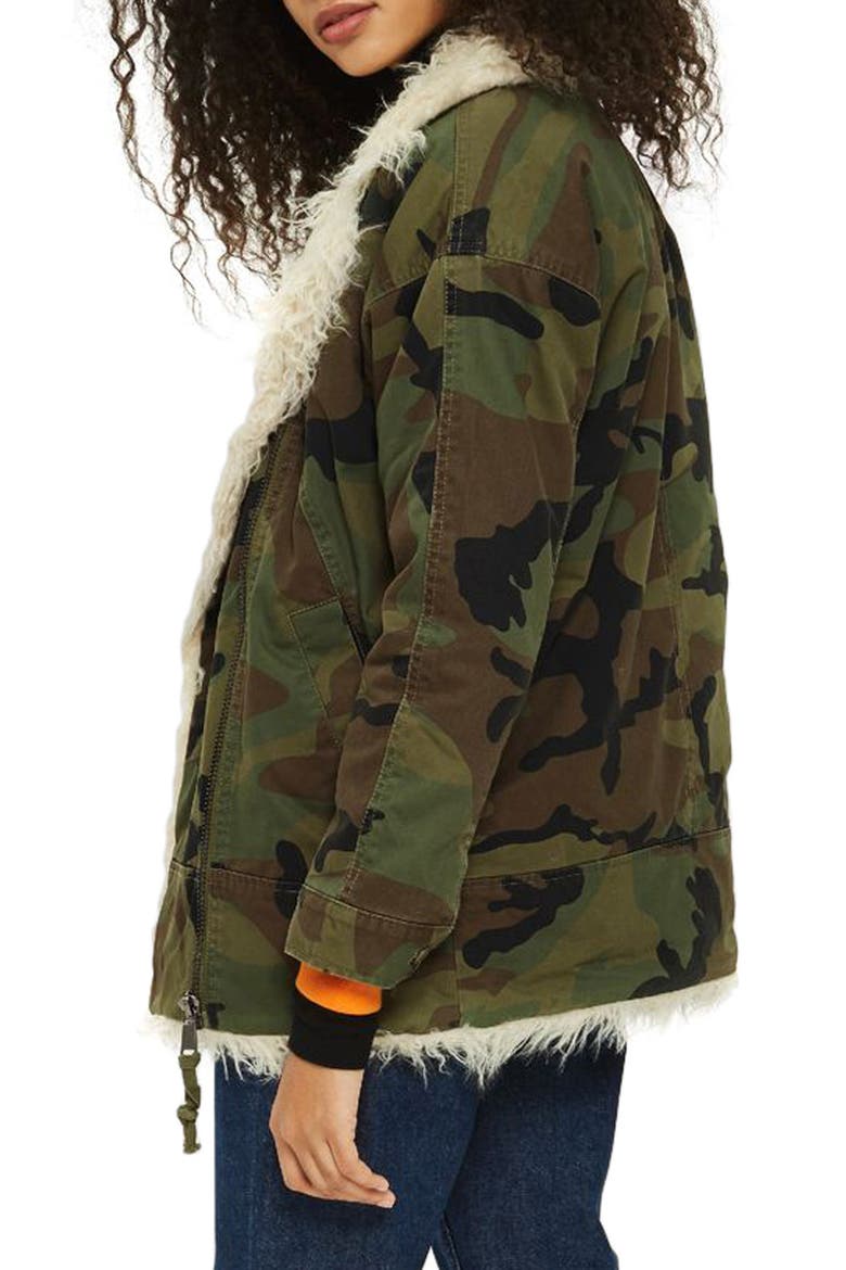 Jake Camouflage Jacket, Alternate, color, OLIVE MULTI