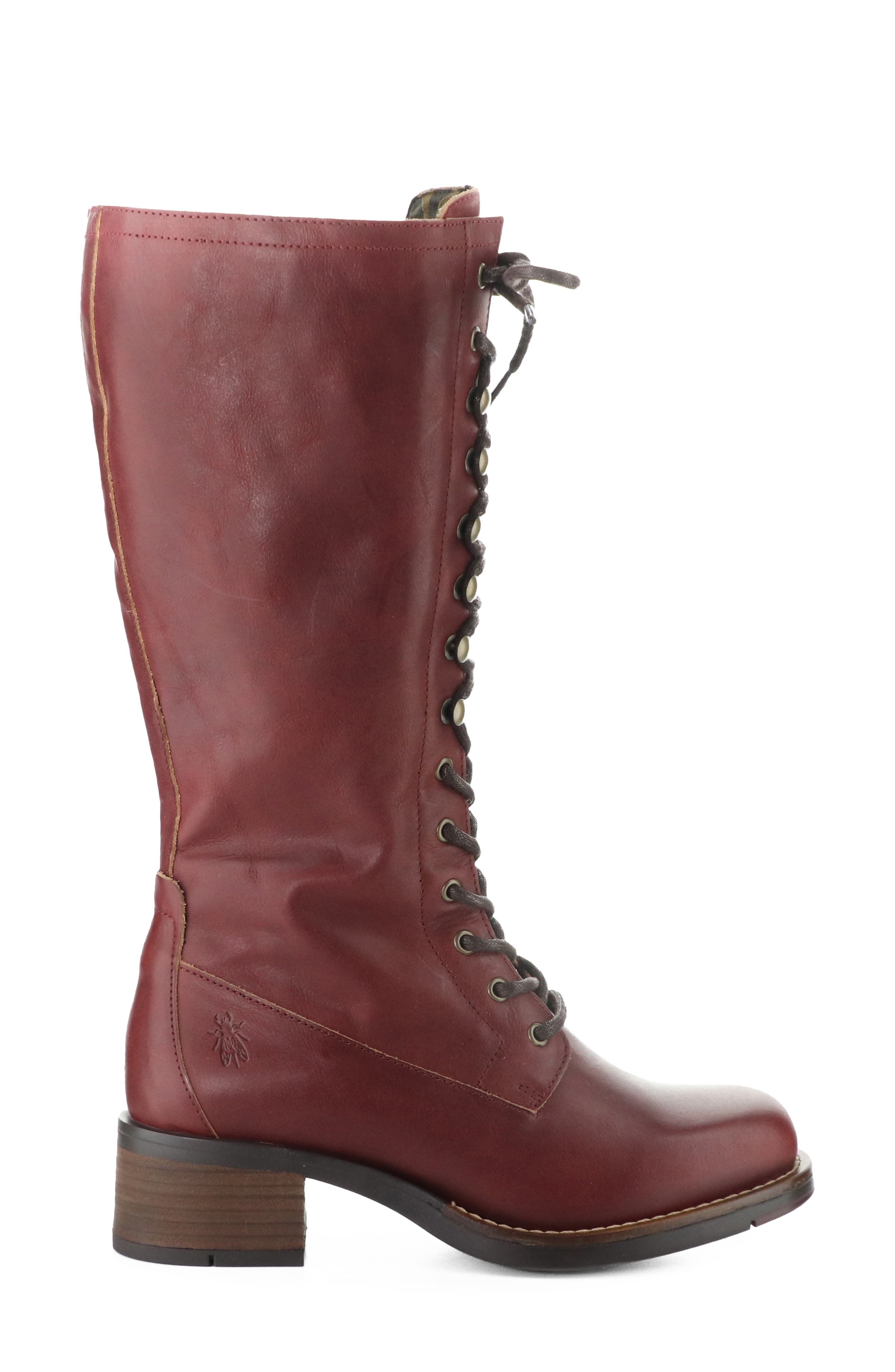 Reil Leather Tall Boot, Alternate, color, 003 RED