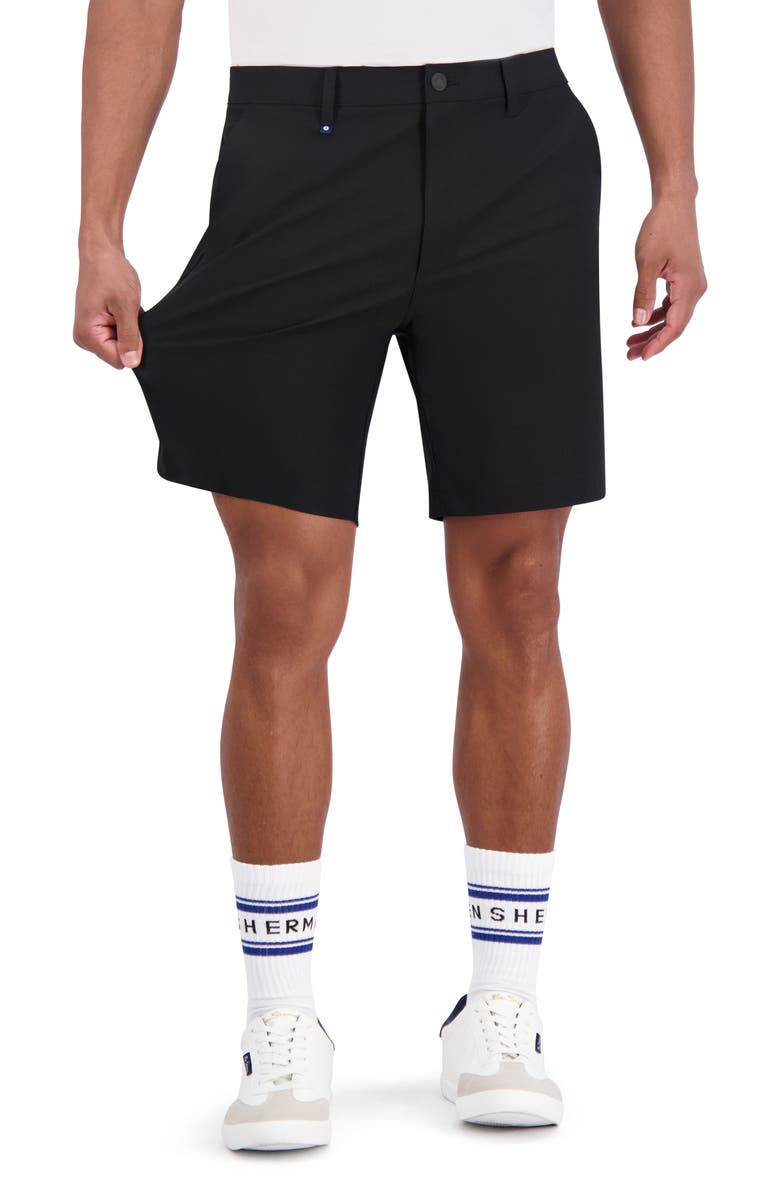 Ben Sherman 4-Way Stretch Tech Shorts, Alternate, color, Black