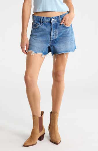 MOTHER The Main Course Frayed Denim Shorts