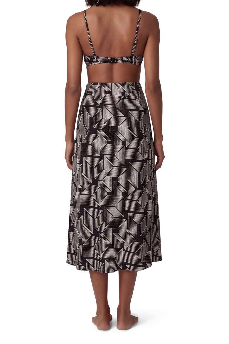 Inter Twine Womens Midi Skirt, Alternate, color, INTER TWINE BLACK