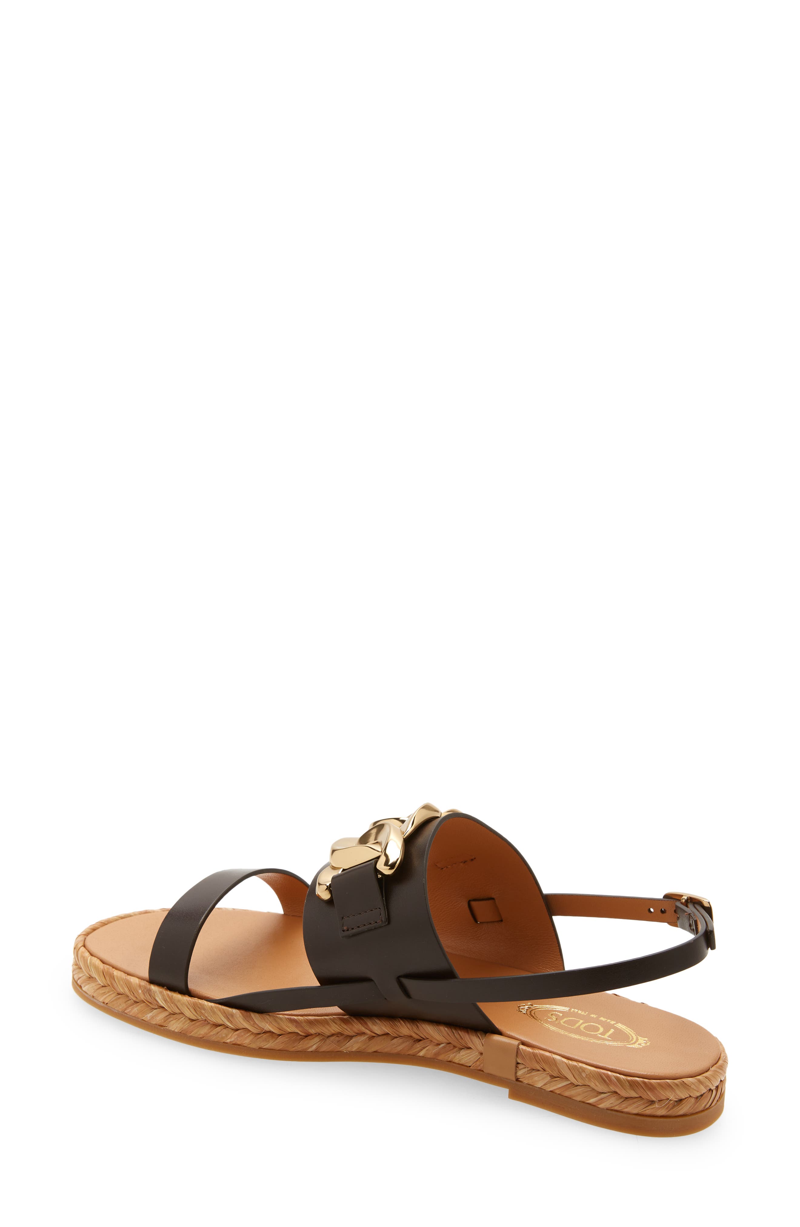 Tod's Chain Espadrille Platform Sandal, Alternate, color, 
