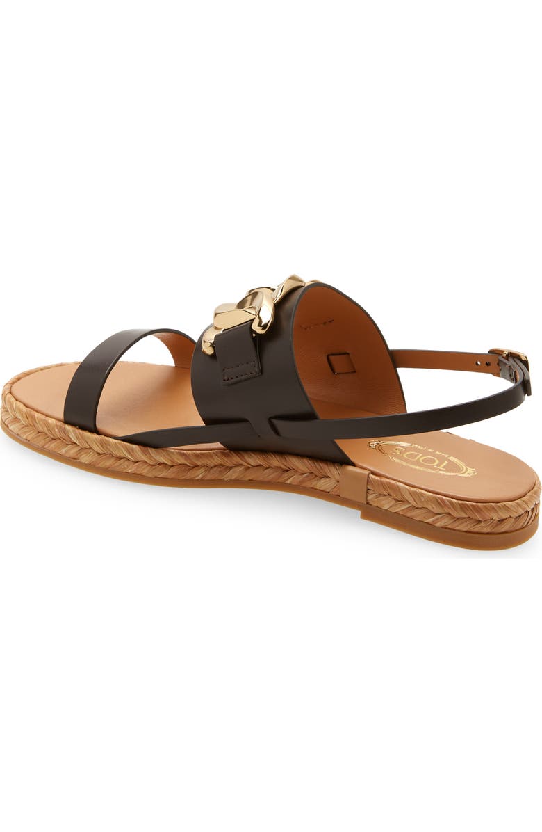 Tod's Chain Espadrille Platform Sandal, Alternate, color,
