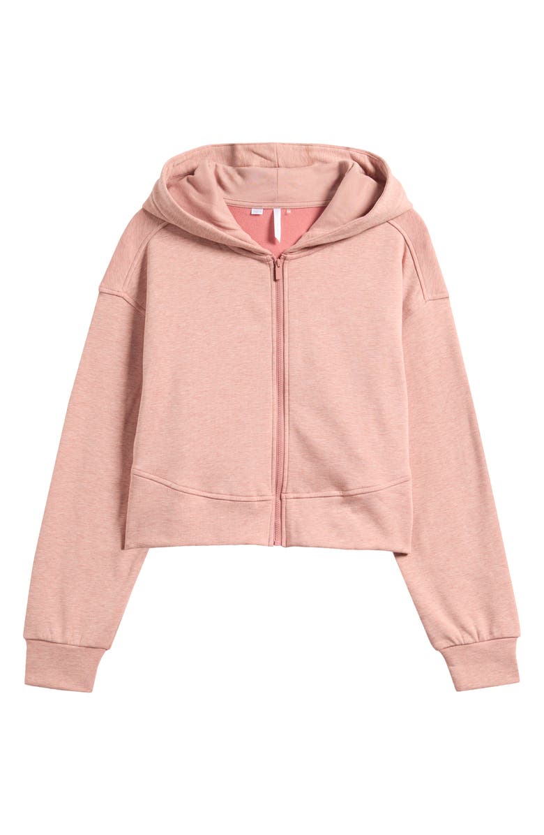 TravisMathew Cloud Fleece Stellar Zip Hoodie, Alternate, color, Heather Brick Dust