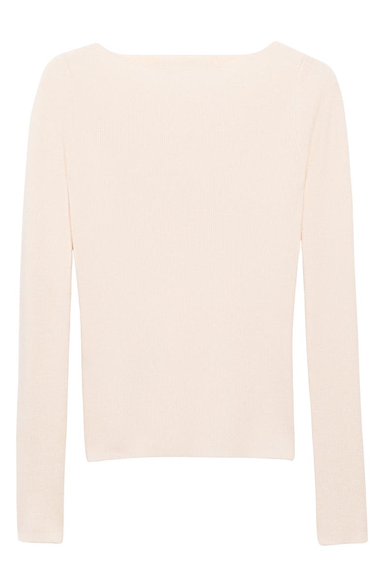 MANGO Boat Neck Rib Sweater, Alternate, color, 