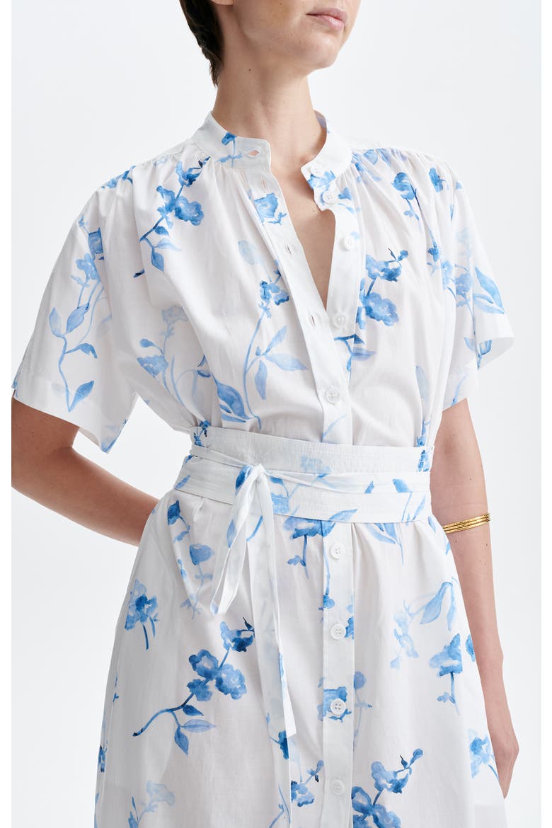 Ghala Floral Shirt Dress, Alternate, color, Ecru