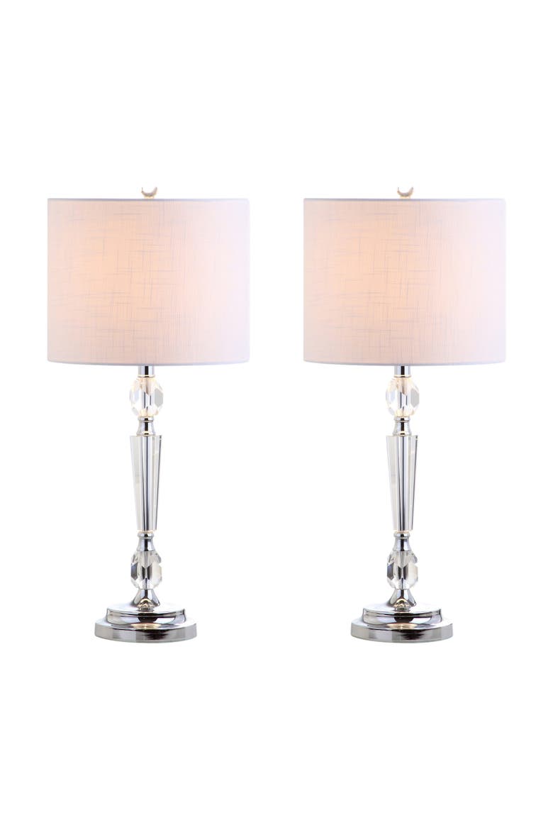 Victoria 27" Crystal LED Table Lamp, Clear, Main, color, Clear