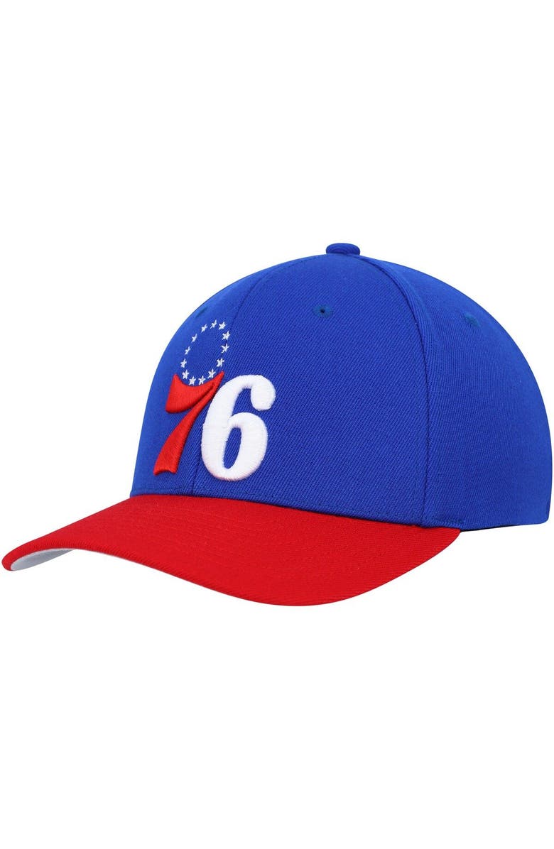 Mitchell & Ness Men's Mitchell & Ness Royal/Red Philadelphia 76ers MVP Team Two-Tone 2.0 Stretch-Snapback Hat, Main, color, Royal