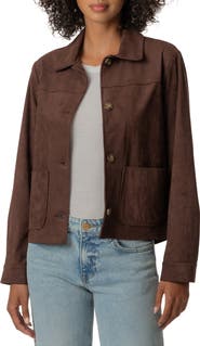 KUT from the Kloth Dakota Faux Suede Button Front Jacket