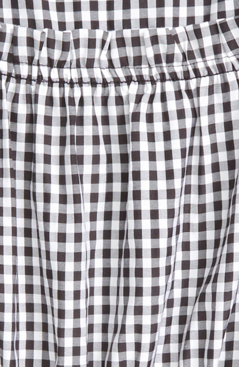 Truly Me Gingham Cold Shoulder Romper, Alternate, color, 