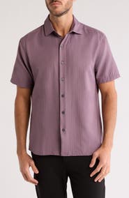 WESTZEROONE Baylor Cotton Short Sleeve Button-Up Shirt