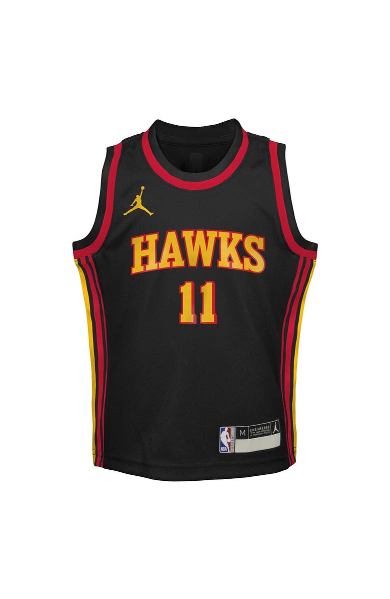 Jordan Brand Preschool Jordan Brand Trae Young Black Atlanta Hawks 2022/23 Replica Jersey - Statement Edition, Alternate, color, 