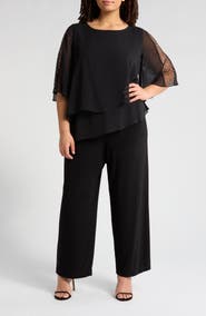 SL FASHIONS Sequin Detail Tiered Jumpsuit