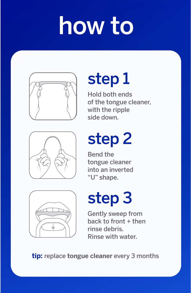 Supersmile Ripple Edge Tongue Cleaner Trio, Alternate, color, White