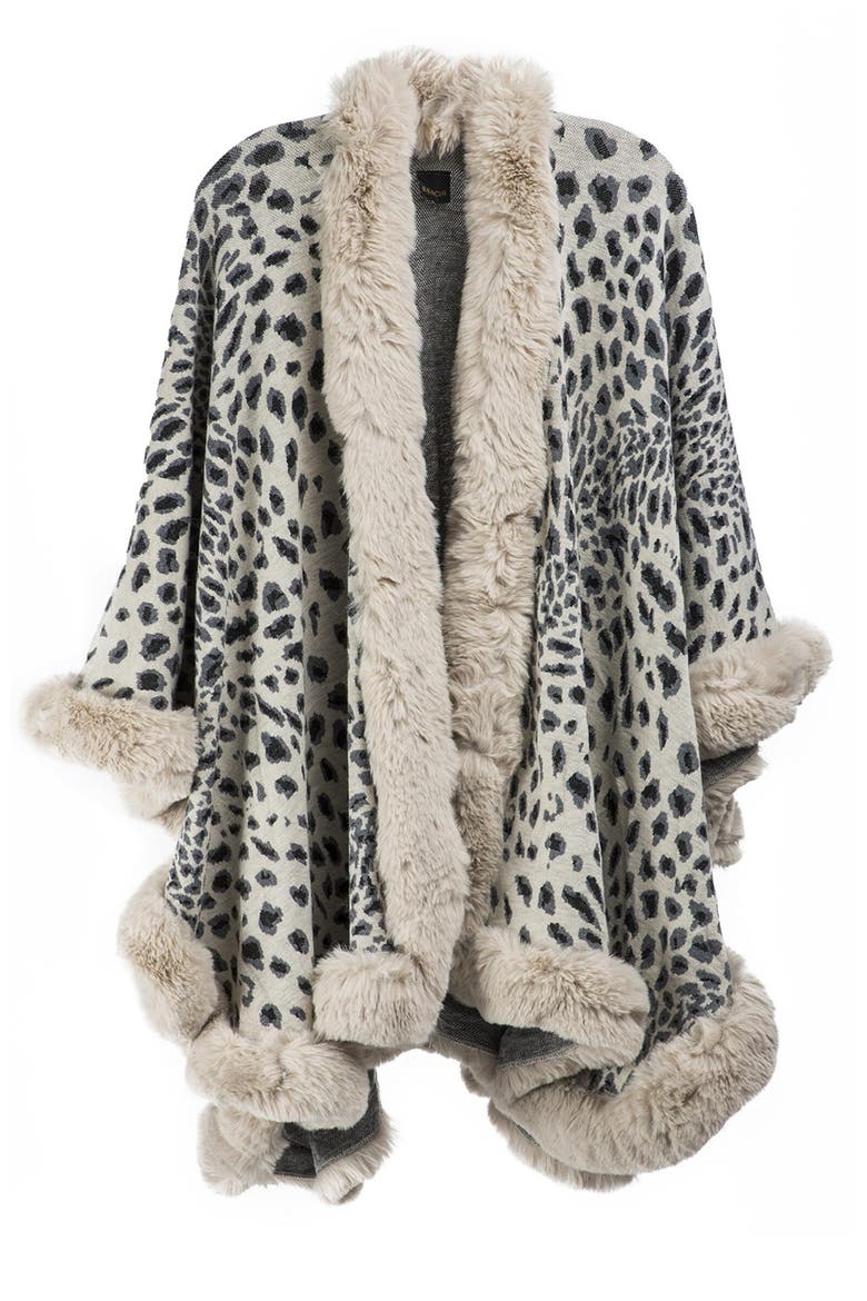 Faux Fur Cheetah Topper, Main, color, BEIGE