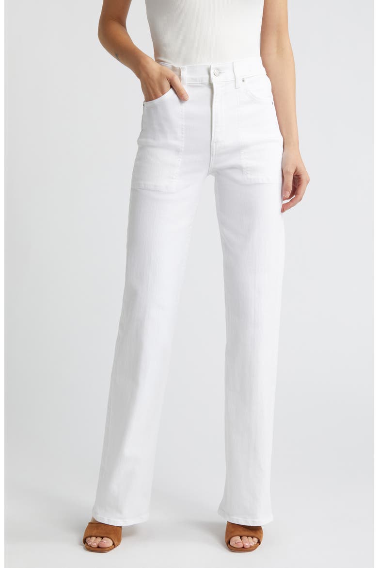 Crosbie Wide Leg Jeans, Main, color, WHITE