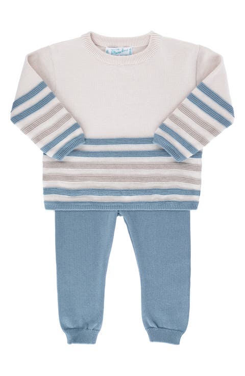 Stripe Cotton Sweater & Pants Set (Baby)