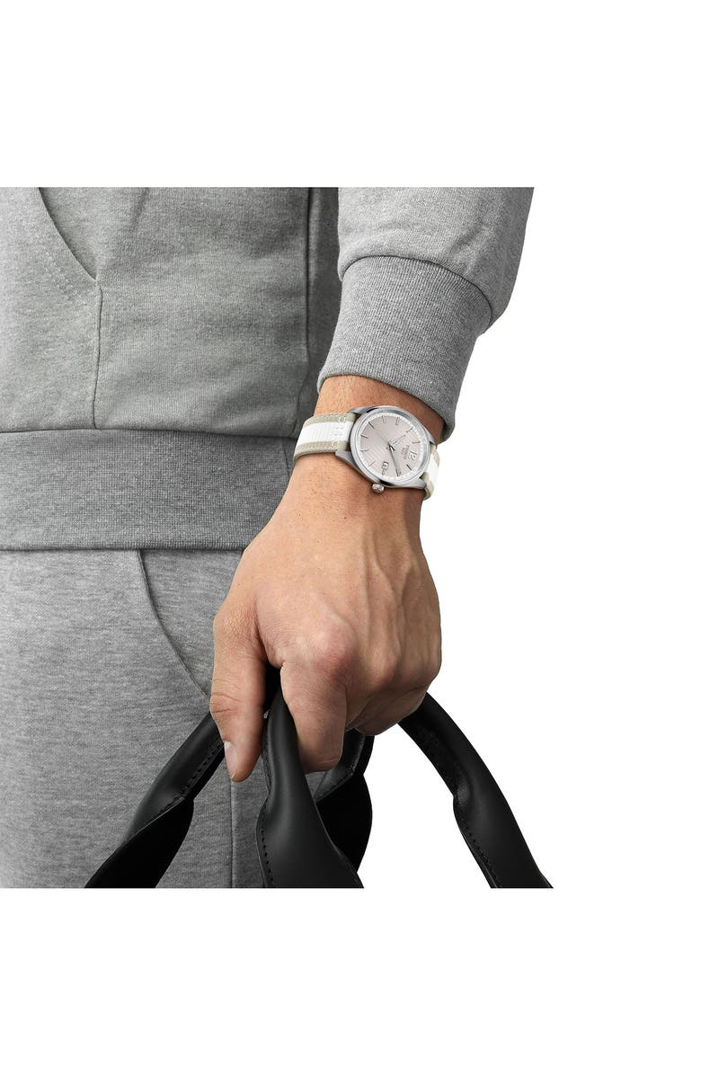 Tissot PR 100 Cycling Webbing Strap Watch, 40mm, Alternate, color, Grey
