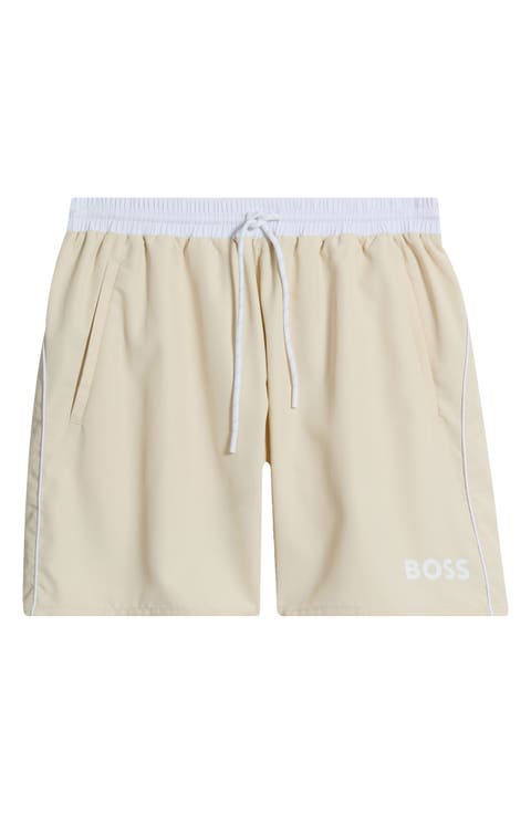 Starfish Graphic Logo Swim Trunks