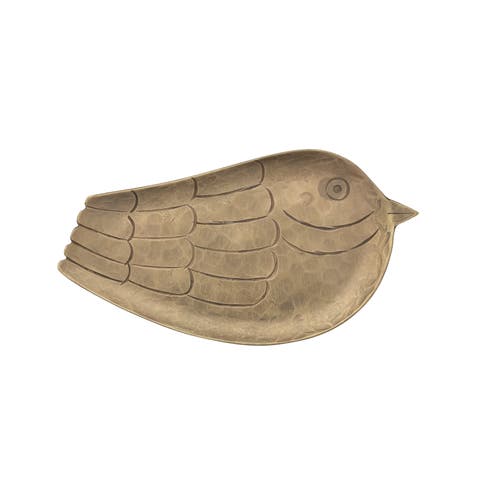 Antique Gold Iron Bird Tray