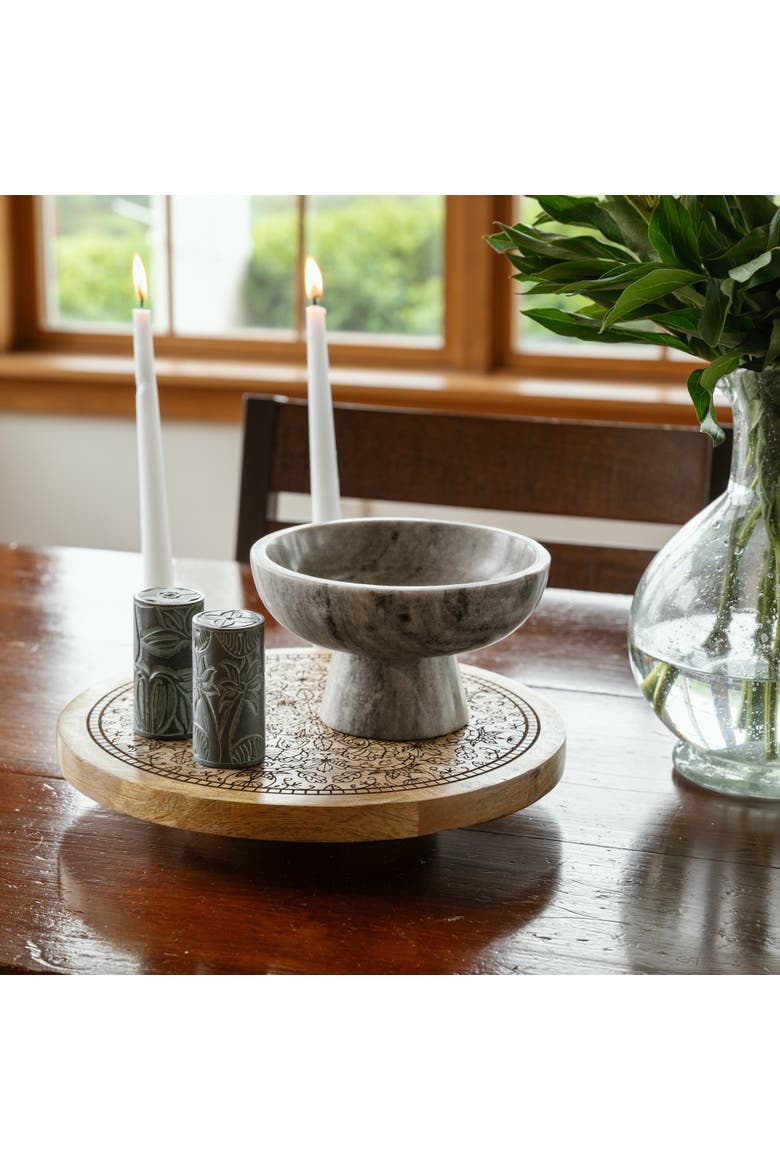 Haran Morchana Marble Pedestal Bowl, Alternate, color, Natural