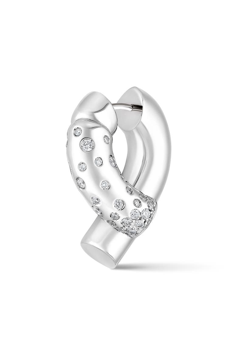 Oera Pavé Diamond Earrings, Main, color, WHITE GOLD