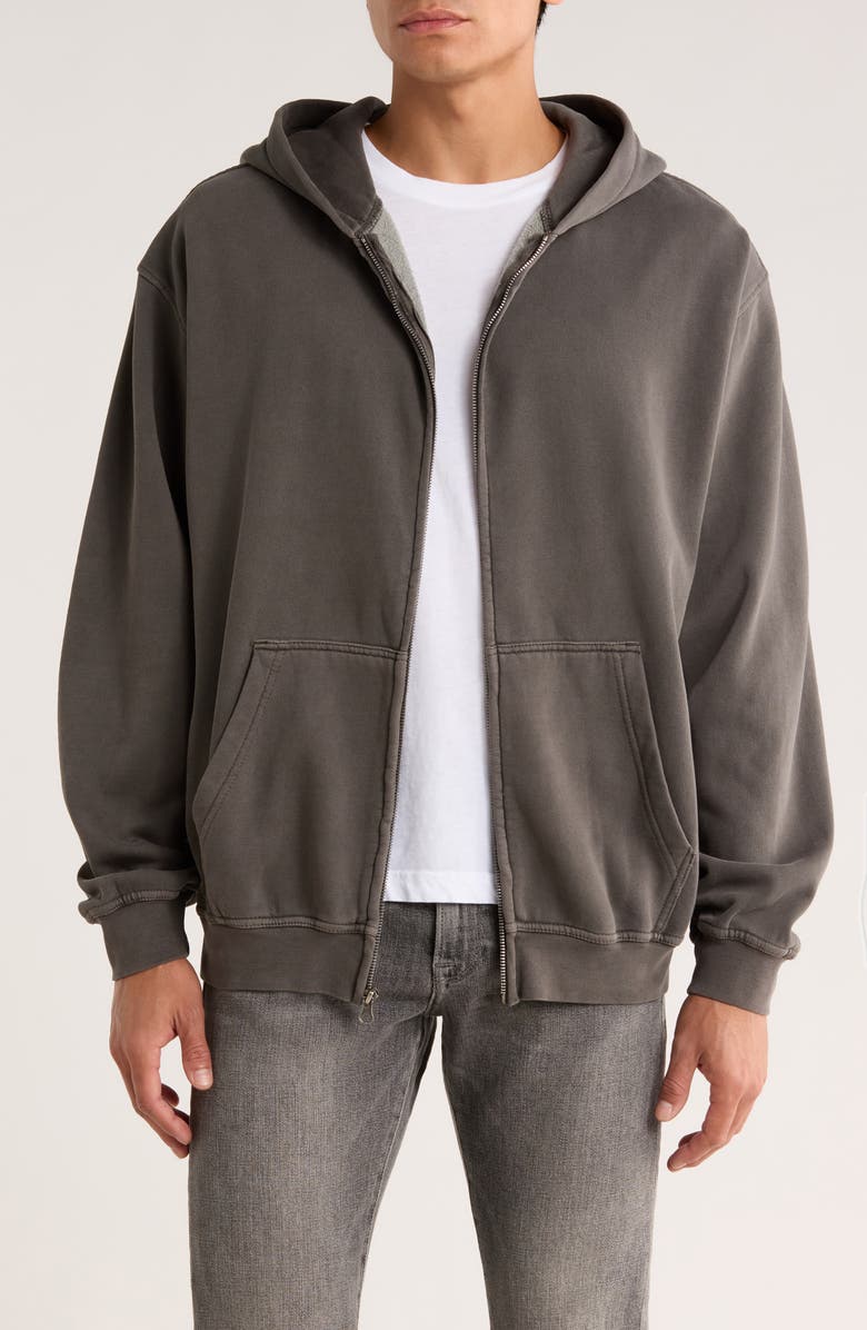 PacSun Solid Zip Hoodie, Main, color, Black