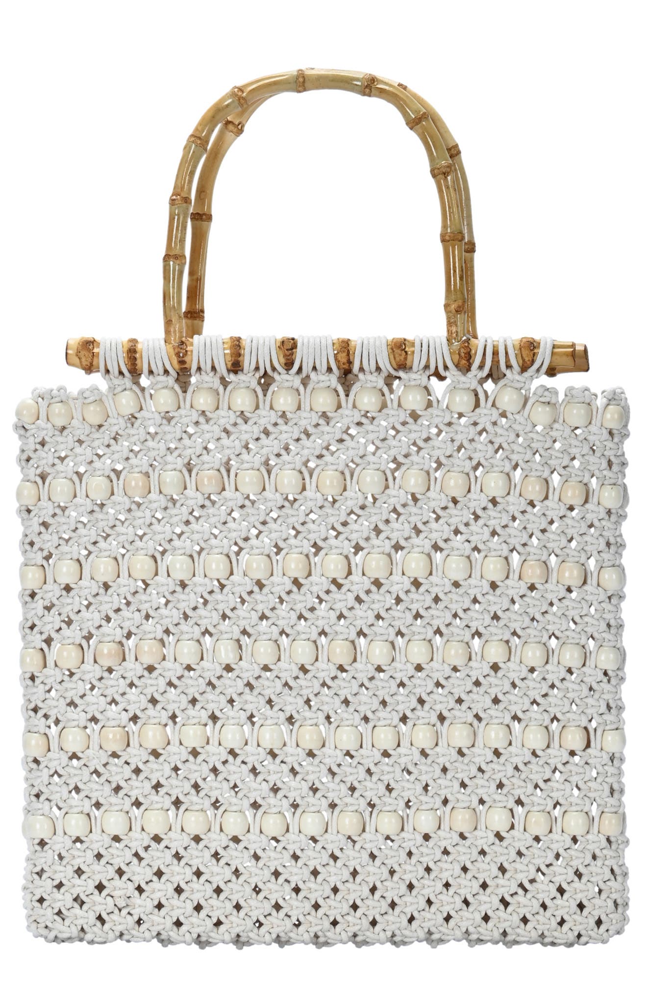 Antik Kraft Beaded Crochet Packable Bag, Main, color, 