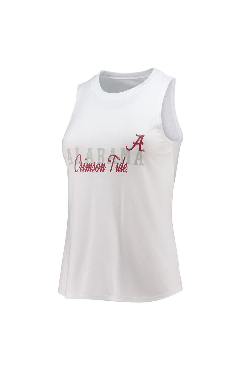 CONCEPTS SPORT Women's Concepts Sport White/Black Alabama Crimson Tide Tank Top and Leggings Sleep Set, Alternate, color, 